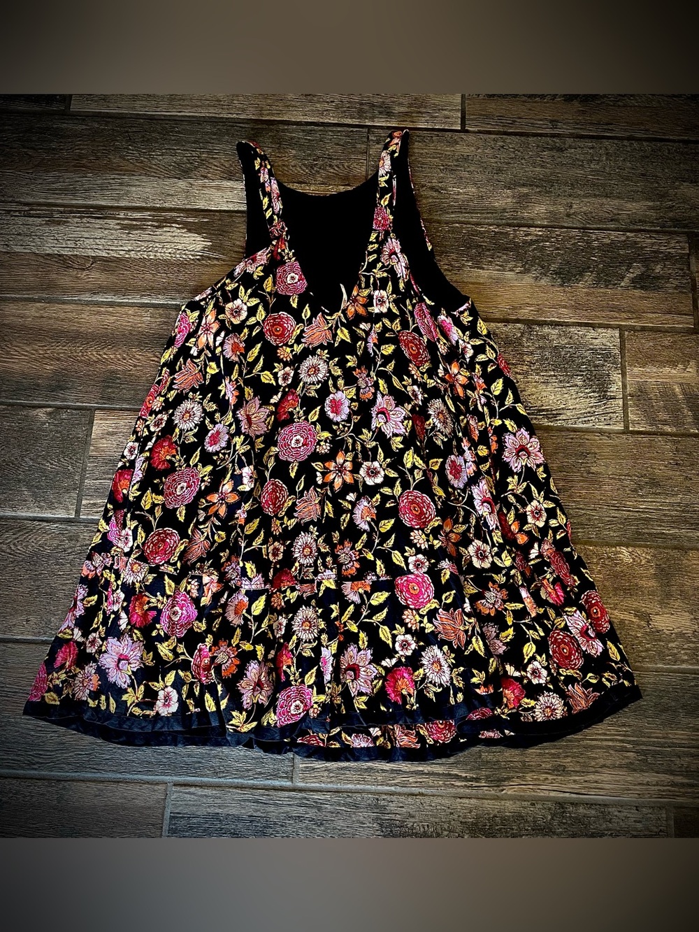 Free People floral cotton BOHO semi full dress M